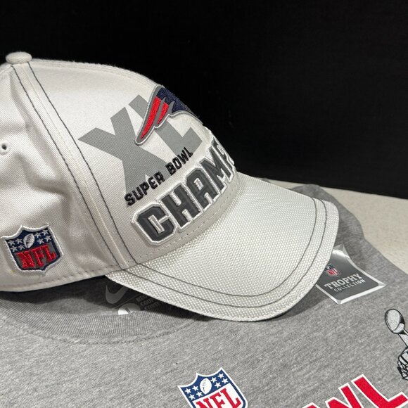 NFL NEW ENGLAND PATRIOTS SUPER BOWL XLIX (49) 2014 LONG SLEEVE TEE SHIRT & HAT - Picture 2 of 7